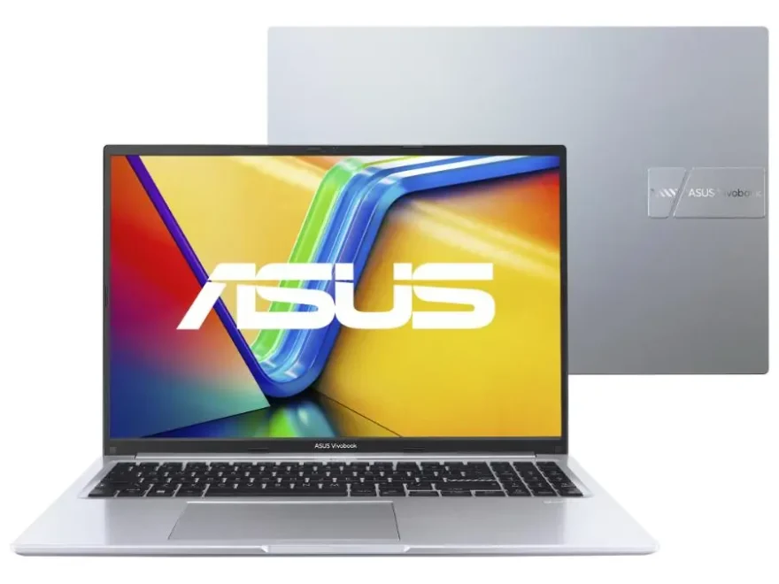 Asus Vivobook com Core i7 aberto em uma mesa